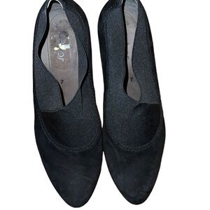 Gabor Black Suede Booties Size 9.5